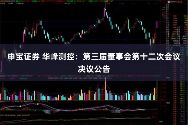 申宝证券 华峰测控：第三届董事会第十二次会议决议公告