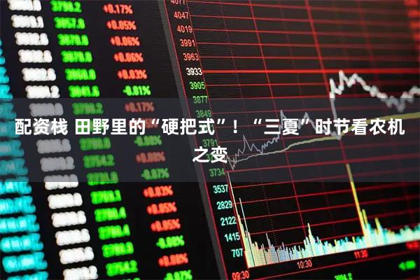 配资栈 田野里的“硬把式”!“三夏”时节看农机之变