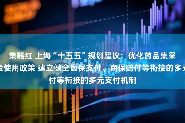 策略红 上海“十五五”规划建议：优化药品集采和医保资金使用政策 建立健全医保支付、商保赔付等衔接的多元支付机制