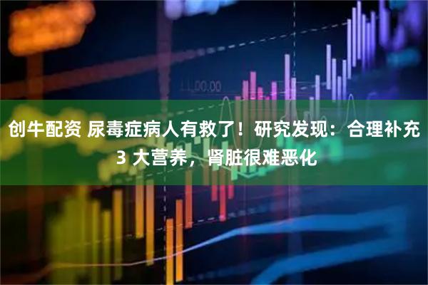 创牛配资 尿毒症病人有救了!研究发现:合理补充 3 大营养,肾脏很难恶化